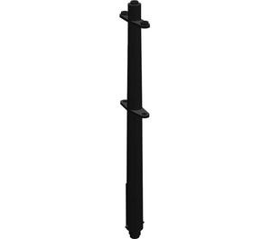 LEGO Schwarz Boot Mast oben Abschnitt 16L mit 4 Noppe Löcher at Basis und unteren Noppen