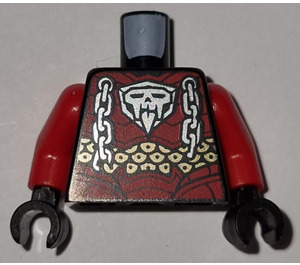 LEGO Black Bone King Torso with Red (973 / 76382)