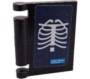 LEGO Black Book Cover with Chest X-Ray Sticker (24093)