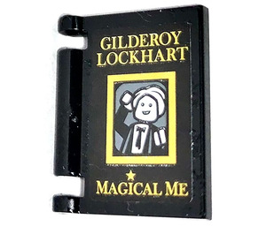 레고 검은색 책 표지 ~와 함께 GILDEROY LOCKHART MAGICAL ME 상표 (24093)