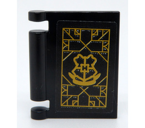 LEGO Black Book Cover with Gold Decoration Sticker (24093)