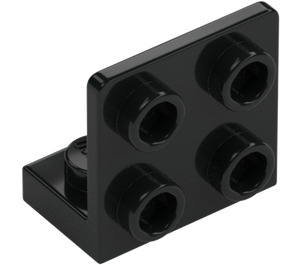 LEGO Black Bracket 1 x 2 - 2 x 2 Up (99207)