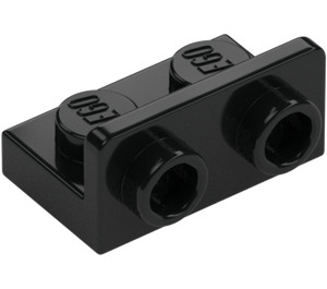 LEGO Svart Brakett 1 x 2 med 1 x 2 Opp (99780)