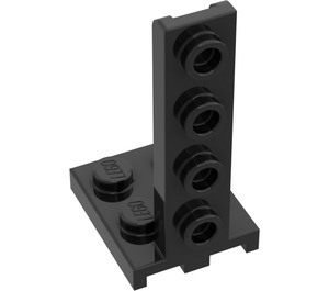 LEGO Zwart Beugel 2 x 2 - 1 x 4 (2422)