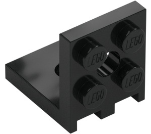 LEGO Black Bracket 2 x 2 - 2 x 2 Up (3956 / 35262)