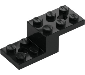 LEGO Negro Soporte 2 x 5 x 1.3 con Agujeros (11215 / 79180)