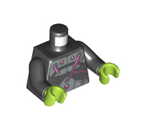 LEGO Zwart Brainiac Minifiguur Torso (973 / 76382)