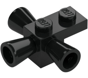 LEGO Black Brick 1 x 1 with Positioning Rockets (3963)