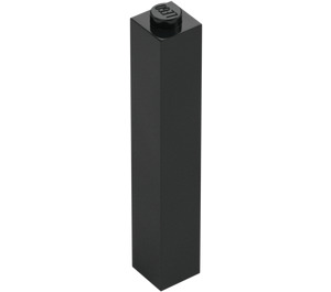 LEGO Black Brick 1 x 1 x 5 with Hollow Stud (2453)