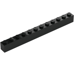 LEGO Sort Klods 1 x 12 (6112)