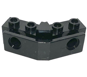 LEGO Black Brick 1 x 2 Double Angled with Bumper Holder with Closed Front (2991)