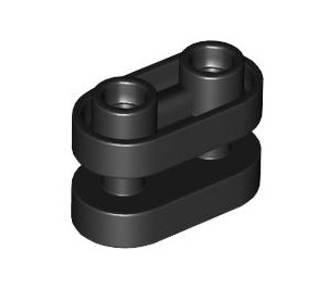 LEGO Black Brick 1 x 2 Rounded with open Center (77808)