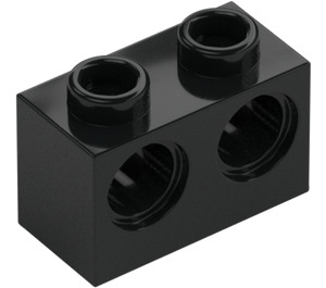 LEGO Black Brick 1 x 2 with 2 Holes (32000)