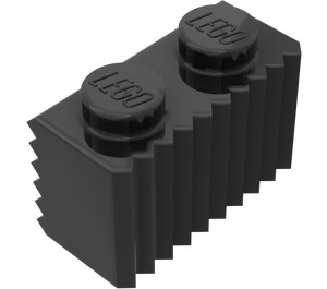 LEGO Black Brick 1 x 2 with Grille (2877)