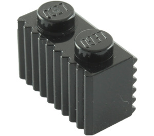 LEGO Noir Brique 1 x 2 avec Grille (2877)