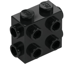 LEGO Noir Brique 1 x 2 x 1.6 avec Côté et Fin Tenons (67329)