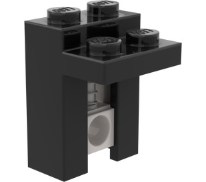 LEGO Noir Brique 1 x 2 x 2.3 Shock Absorber Spring