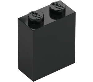 LEGO Zwart Steen 1 x 2 x 2 met binnenas houder (3245)