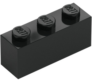 LEGO Sort Klods 1 x 3 (3622 / 45505)