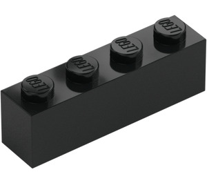 LEGO Noir Brique 1 x 4 (3010 / 6146)