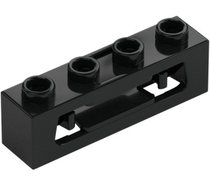 LEGO Black Brick 1 X 4 Disk Shooter Projectile Launcher (16968 / 63783)