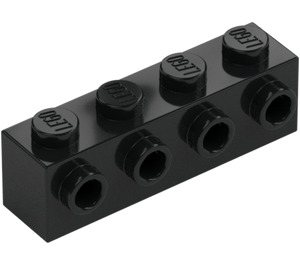 LEGO Black Brick 1 x 4 with 4 Studs on One Side (30414)