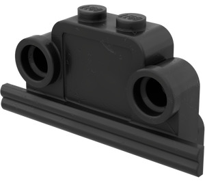 LEGO Black Brick, 1 x 4 x 2 Bell Shape with Headlights