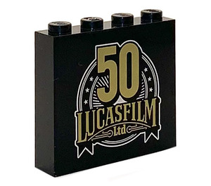 LEGO Black Brick 1 x 4 x 3 with 50 LUCASFILM Ltd (49311 / 78891)