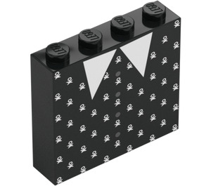 LEGO Black Brick 1 x 4 x 3 with Wednesday Addams Dress (49311)