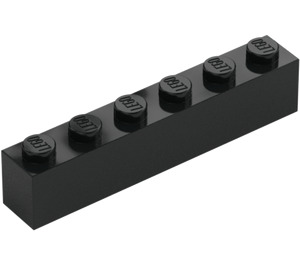 LEGO Nero Mattoncino 1 x 6 (3009 / 30611)