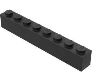 LEGO Černá Kostka 1 x 8 bez spodních trubiček s křížovou podporou