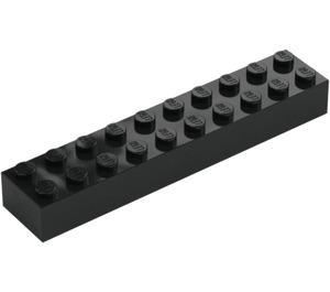 LEGO Black Brick 2 x 10 (3006 / 92538)