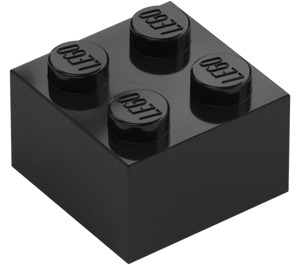 LEGO Svart Kloss 2 x 2 (3003 / 6223)