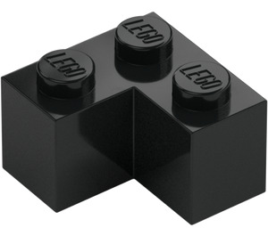 LEGO Zwart Steen 2 x 2 Hoek (2357)