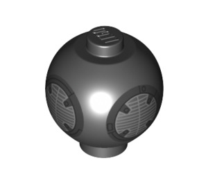 LEGO Noir Brique 2 x 2 Rond Sphere avec BB-9E Décoration (35009 / 49887)