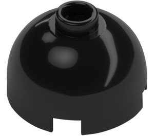 LEGO Black Brick 2 x 2 Round with Dome Top (with Axle Holder) (3262 / 30367)