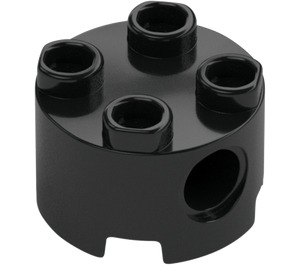 LEGO Black Brick 2 x 2 Round with Holes (17485 / 79566)