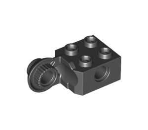 LEGO Black Brick 2 x 2 with Hole, Half Rotation Joint Ball Vertical (48171 / 48454)
