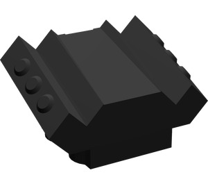 LEGO Black Brick 2 x 2 with Sloped Motor Block Sides (30601)