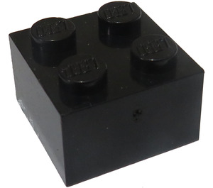 LEGO Zwart Steen 2 x 2 zonder kruissteunen (3003)