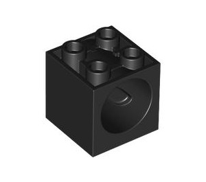 LEGO Noir Brique 2 x 2 x 1.3 avec Worm Équipement Screw Trou (73764)