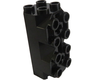 LEGO Black Brick 2 x 2 x 3.3 Octagonal With Side Studs (6042)