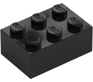 LEGO Svart Kloss 2 x 3 (3002)