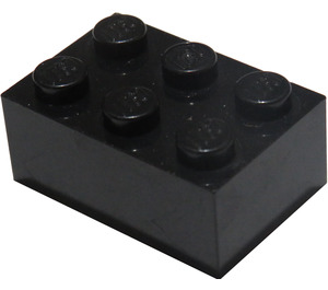 LEGO Negro Ladrillo 2 x 3 (Versión anterior sin soportes cruzados) (3002)