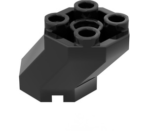 LEGO Zwart Steen 2 x 3 x 1.6 Octagonal Offset (6032)