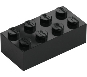 LEGO Zwart Steen 2 x 4 (3001 / 72841)