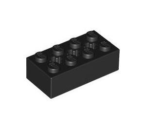 LEGO Black Brick 2 x 4 with Axle Holes (39789)