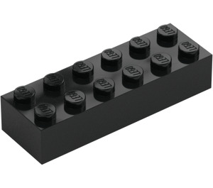 LEGO Svart Kloss 2 x 6 (2456 / 44237)