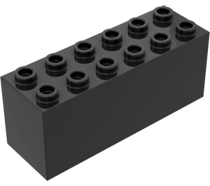 LEGO Noir Brique 2 x 6 x 2 Weight avec fond fendu