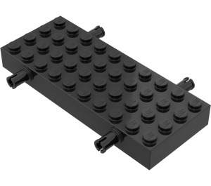 LEGO Sort Klods 4 x 10 med Hjul Holders (30076 / 66118)